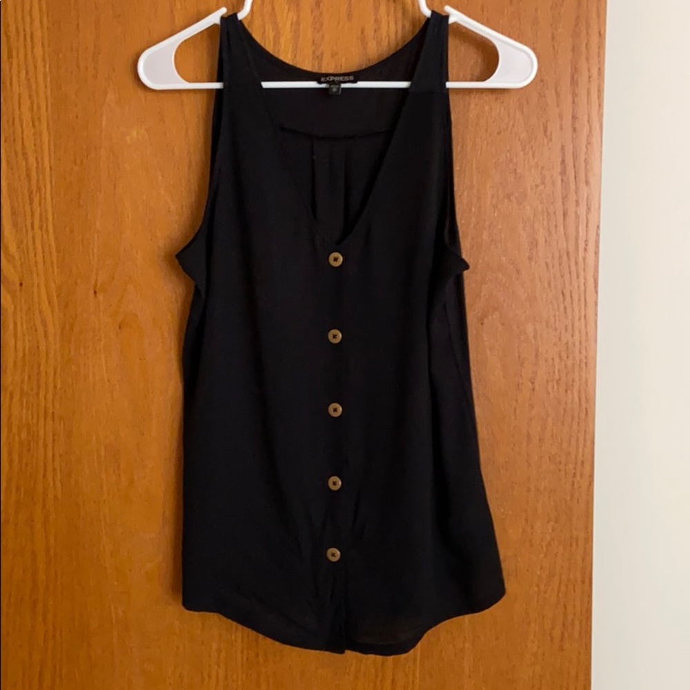 Express sleeveless button top